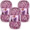 3 Pack of 3.52oz/100g-Acrylic-#4 Worsted (Medium)-Perfect for Blankets, Scarves, Shawls and Garments-Knitting&Crochet